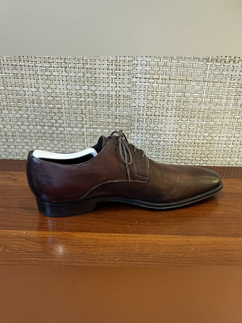To Boot New York Adam Derrick Brown Leather Plain Toe Derby Dress Shoes Size 9.5